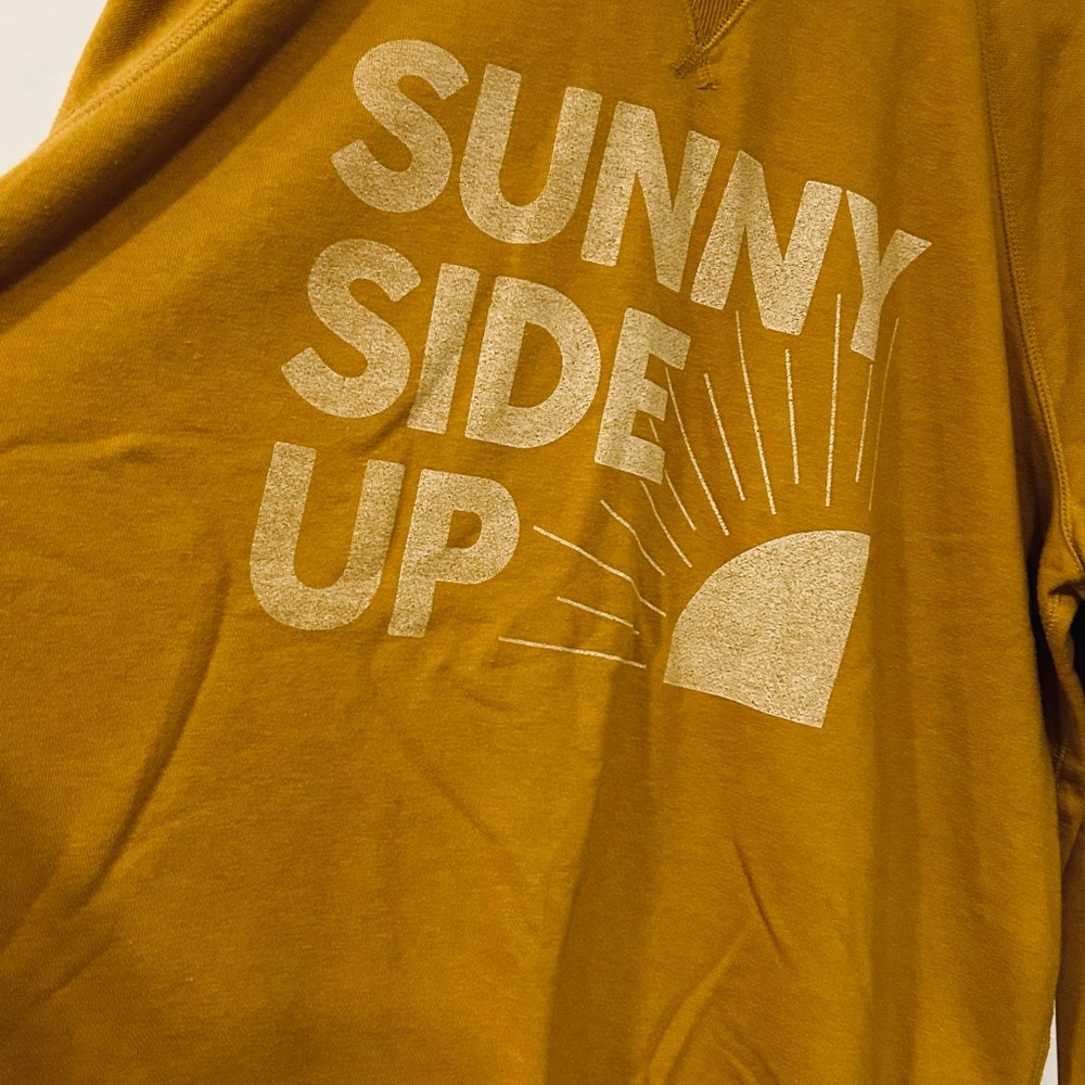 𝅺sonoma XX-Large everyday sweatshirt. NWT gold with lettering. “Sunny Side Up””